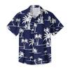 Men's Casual Loose Fit Short Sleeve Hawaiian Shirt Button Down Beach Shirt with Tropical Print Summer Top