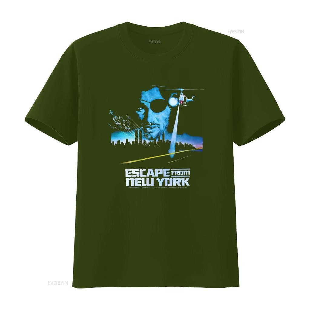 Escape From New York Helicopter Poster Mens T Shirt Snake Plissken Movie Print Vintage Washed Soft Casual Streetwear
