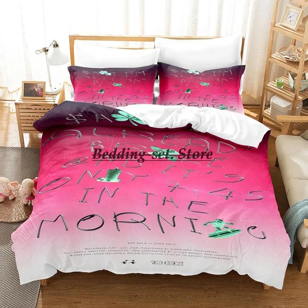 100 Gecs Bedding Set Single Twin Full Queen King Size Bed Set Aldult Kid Bedroom Duvetcover Sets 3D Print Anime Bed Sheet Set
