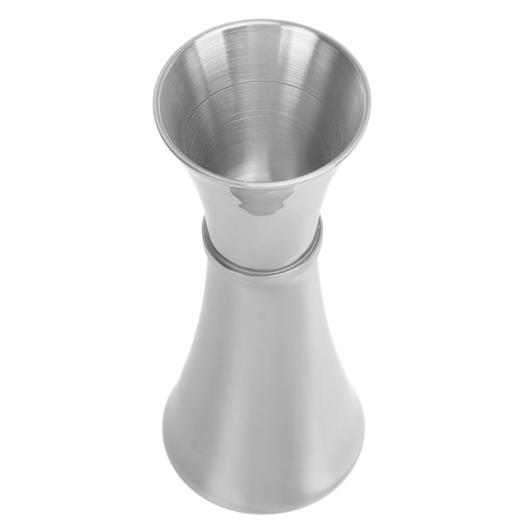 Double Jigger 304 Stainless Steel Thicken Design Wide Opening Glossy Appearance Easy Cleaning Alcohol Measuring Tool