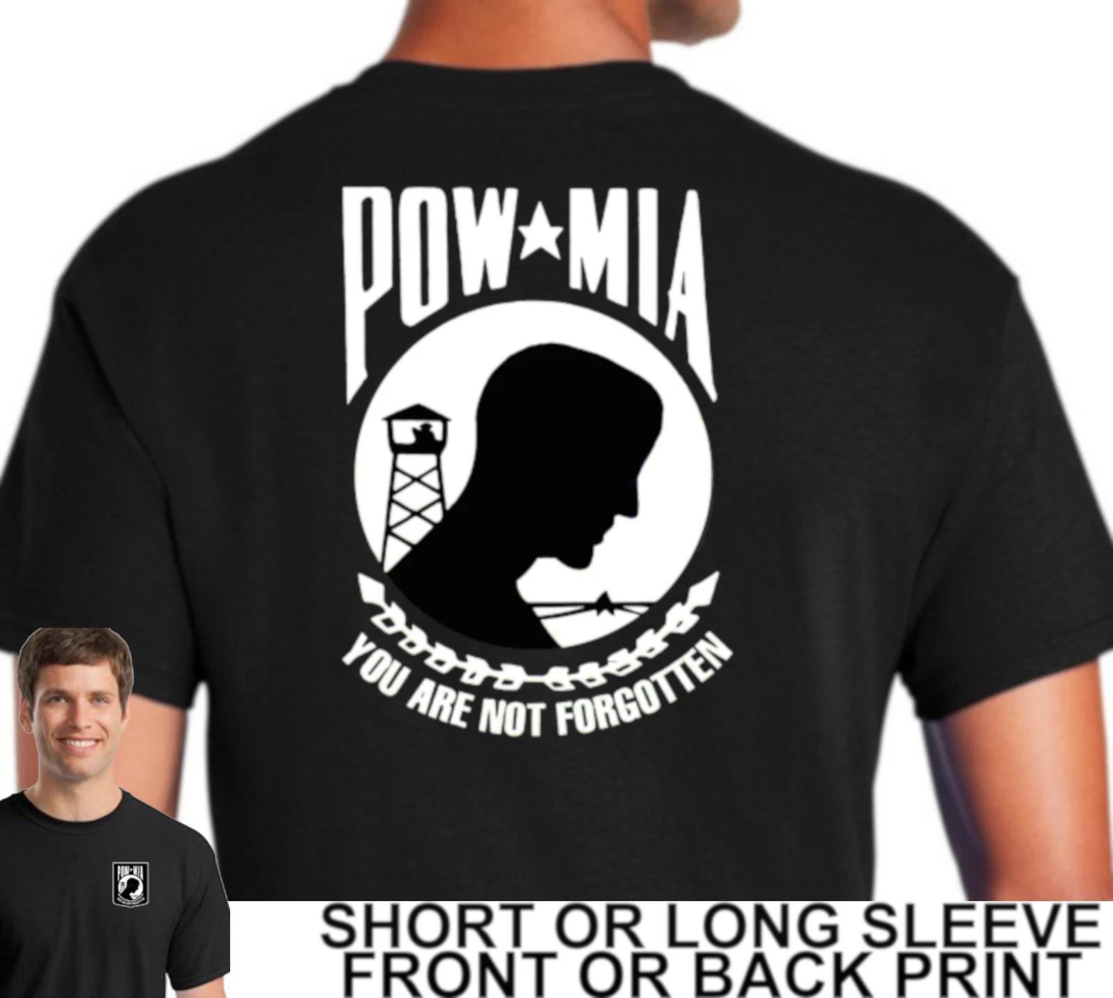 Military Veteran Prisoner Of War POW MIA You Are Not Forgotten Patriotic T Shirt M