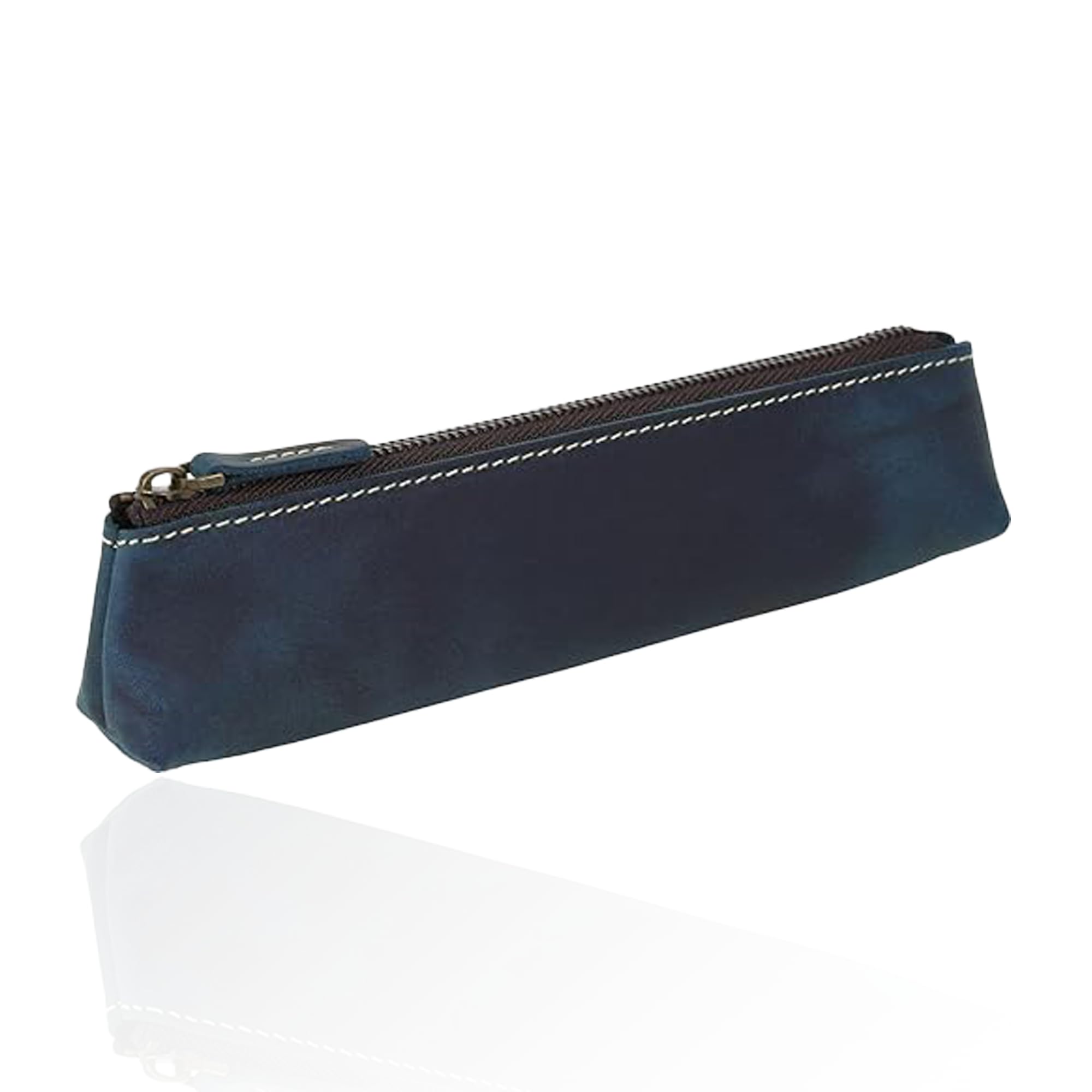 

Сумка Пенал Большой Взрослый Чехол Сделан Только из Верхнего Слоя Коровьей Кожи Стильный Кожаный Пенал для Кожаной Ручки Натуральная Деловая [Производство Kameto] синий