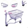 Mini Shopping Cart Children Push Toy Role Play Desk Decor Fun Trolley Model Storage Basket