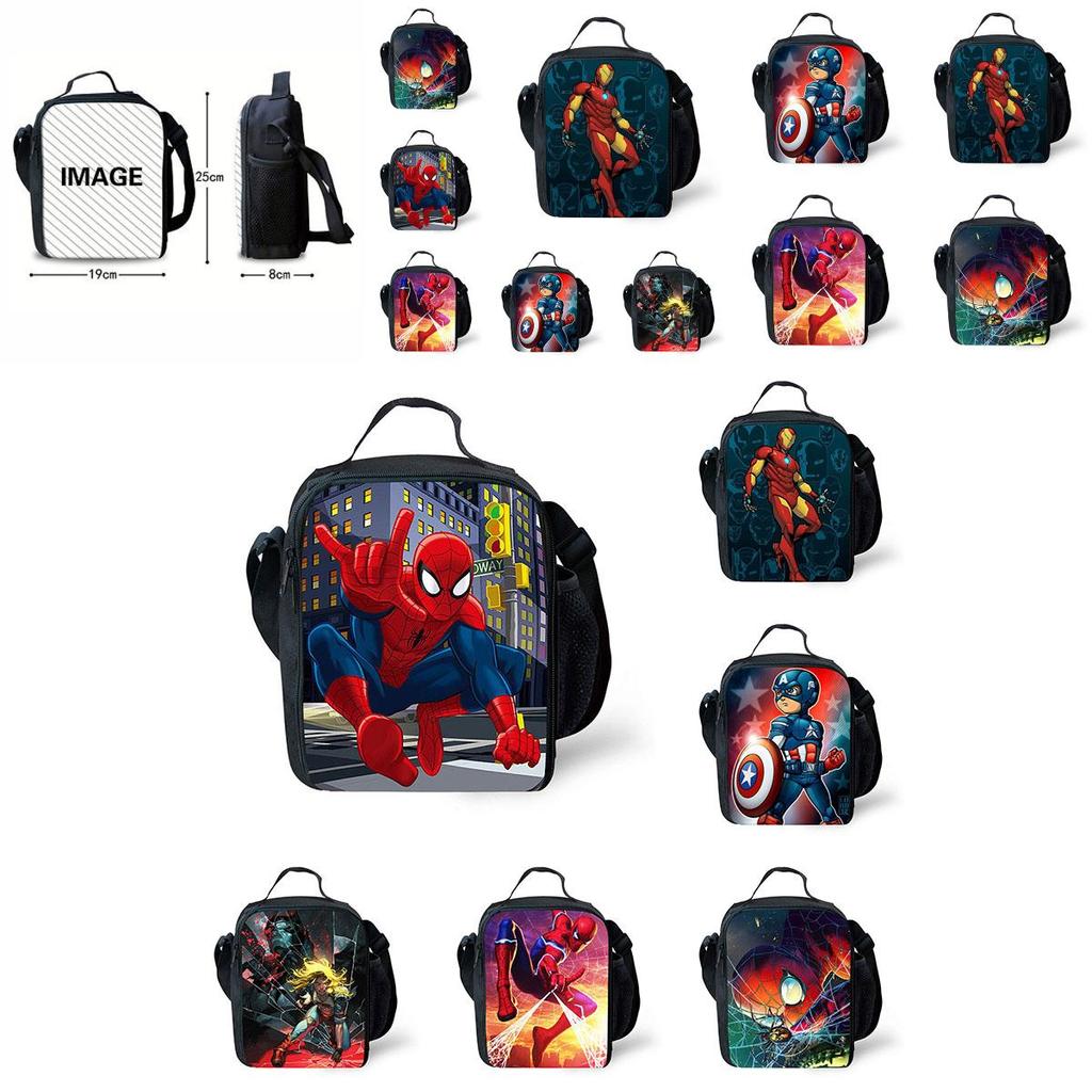 Spiderman Lithe 3d Printing Insulated Lunch Bag With Large Capacity For Kids