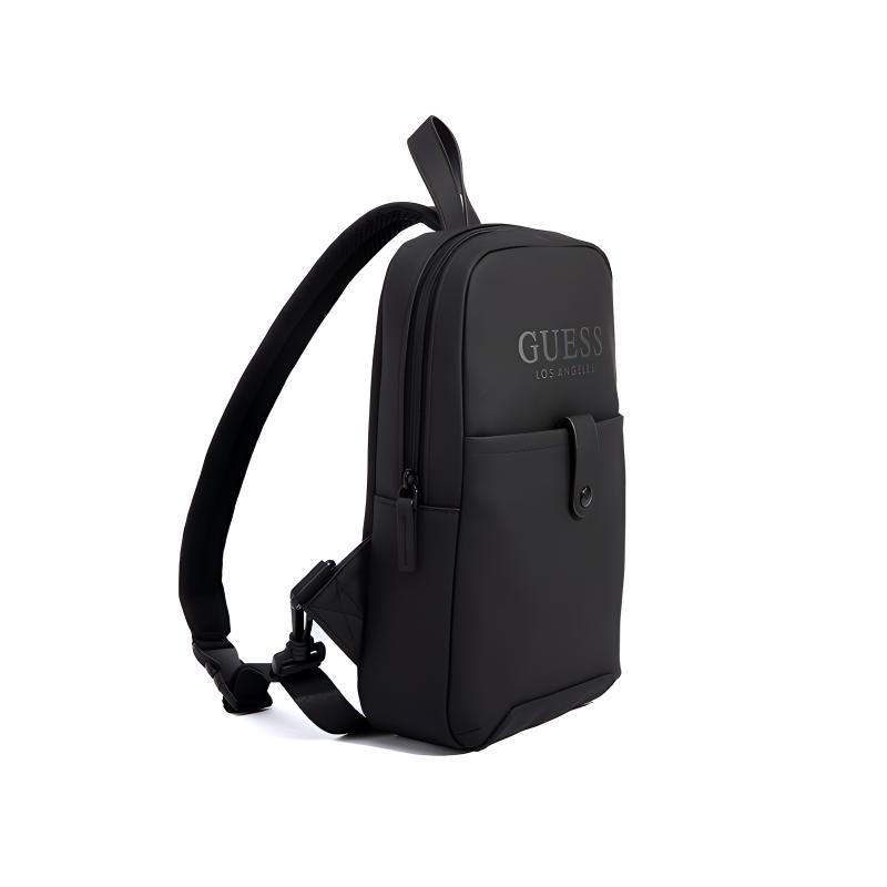 New GUESS Synthetic Leather Sling Bag Small Size Unisex Black GSBPM909093BLA