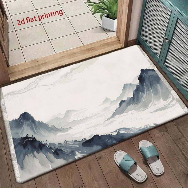 Mountain Ink Art Mat Living Room Decoration Home Sofa Non-Slip Carpet Study Bedroom Tatami Children'S Soft Floor Mat