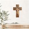 Baptism Gifts Wooden Wooden Cross 3D Design Hanging Plaque Wall Cross Handcrafted Cross Wall Decor Church Decor