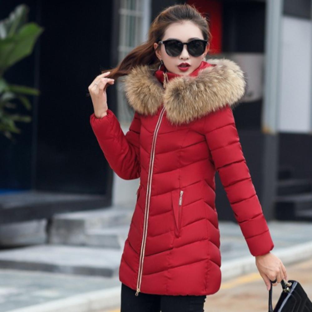 Winter Women's Long Warm, Fashionable and Comfortable Slim Fit Large Fur Collar Coat