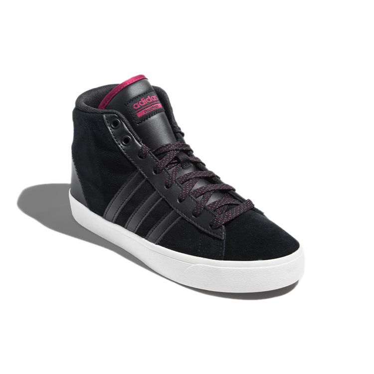 Adidas Neo Cf Daily Qt Mid Durable Lightweight High-Top Skate Shoes Women Sneakers Charcoal-Black B74252