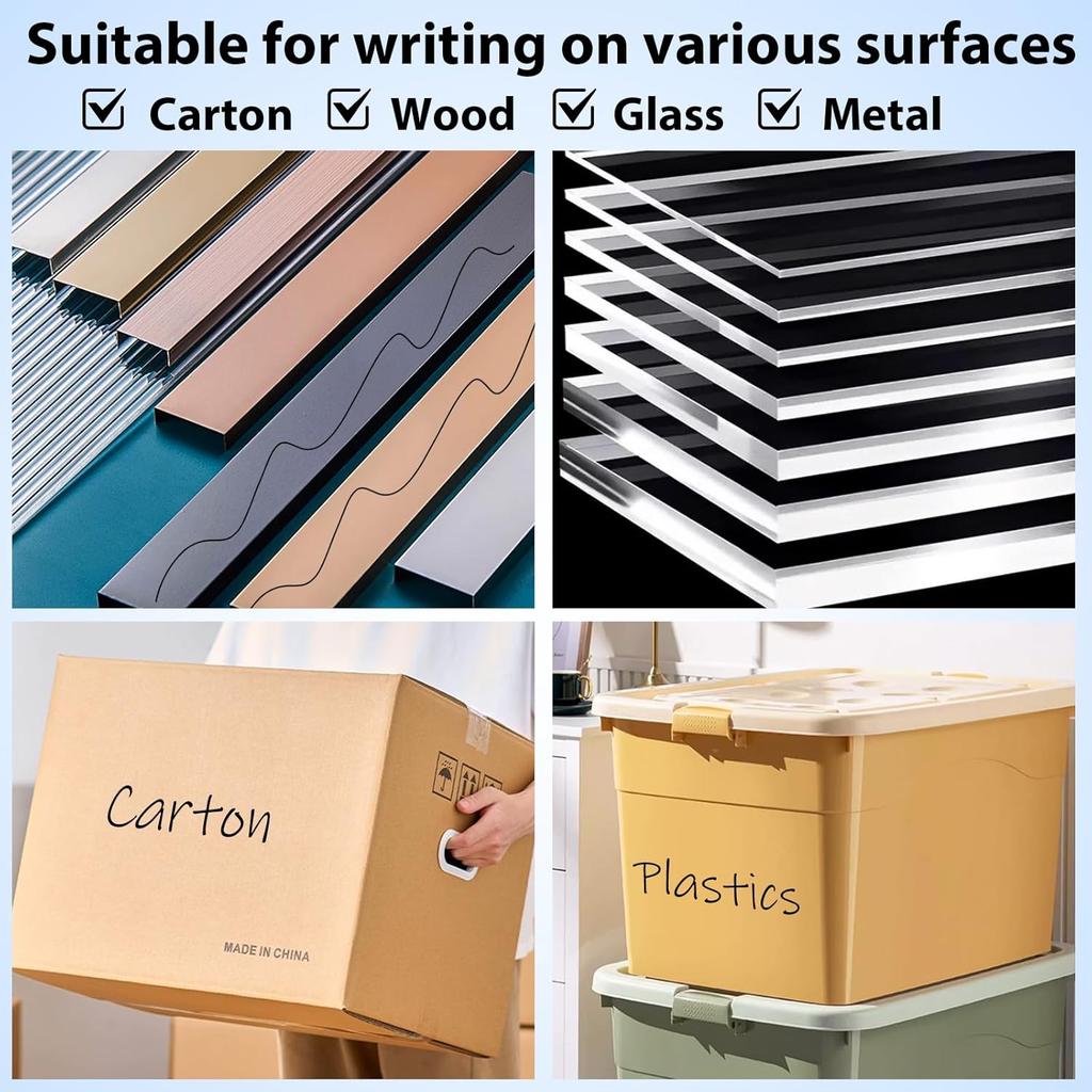 Coruscant Ultra Fine Point Permanent Markers, 12 Pack Extra Fine Tip 0.4 Mm Black Marker, Quick-Drying, Waterproof, Fade-Resistant, Ideal for Home,