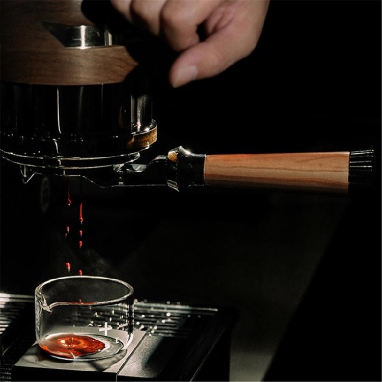 Stainless Steel Bottomless Portafilter Wood Handle Filter Basket for Espresso Machine Rustproof Coffee Accessories