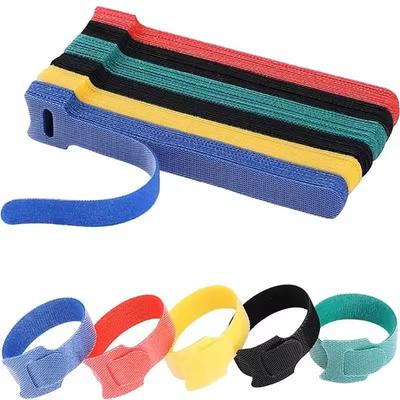 50/200 Pcs Releasable Cable Ties Colored Plastics Reusable Cable Ties Nylon Loop Wrap Zip Bundle Ties T-type Cable Tie Wire