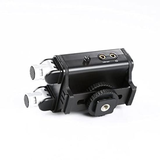 Camera Stereo Microphone Condenser Video Microphone with Adjustable Directional Microphone Capsule Compatible with and Canon DSLR Cameras