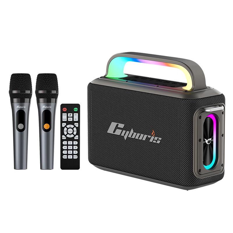 

Portable 200W Wireless Bluetooth Speaker for Home & Outdoor KTV with External Instrument Support чорний