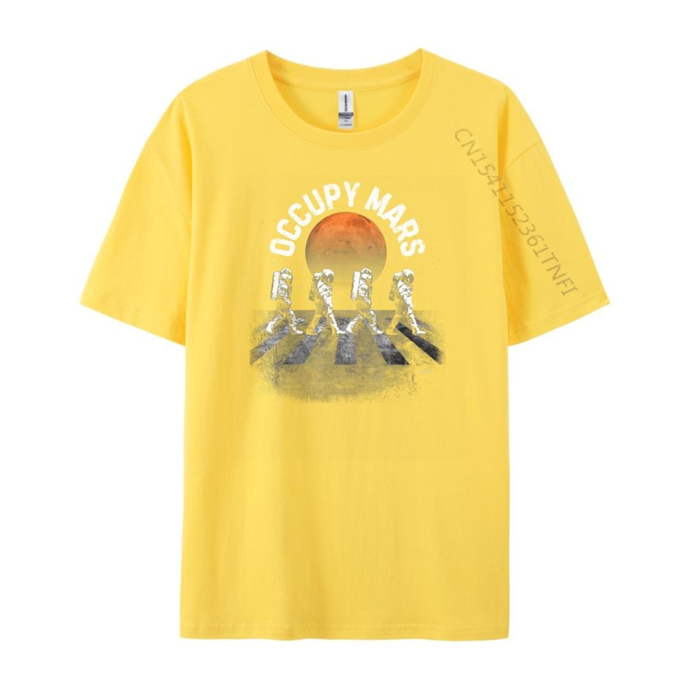 Occupy Mars Astronauts Walking Anime T Shirts Summer Vintage Vintage Style