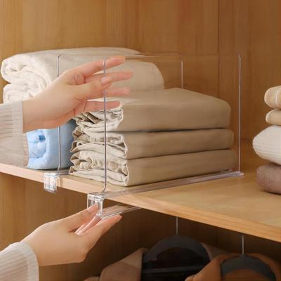Transparent Acrylic Clothing Divider Bag - Plastic Storage Shelf Organizer
