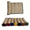 Rustic Linen Table Runner - Festive Christmas Design, Woven with Polyester Fibers and Hemp Blend, Perfect for Dining Table and Entryway Decor