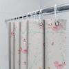 Pink Birds Branches Shower Curtain For Bathroom Decor Waterproof Fabric Bath Mat Home Decoration Gift Ideas (180X240Cm)