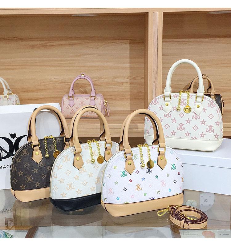 Crossbody Shell Monogram Vintage High-End: Geantă de mână chic colorblock pentru influenceri 2025