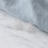 1 Pair Dandelion Shape Stud Earrings for Women, Tiny Flower Rhinestone Earrings, Minimalist Jewelry Gifts