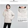 Women's Short Winter Cotton Coat Korean Style Slim Thickened Printed Stand Collar Versatile Cotton Coat Women's Jacket