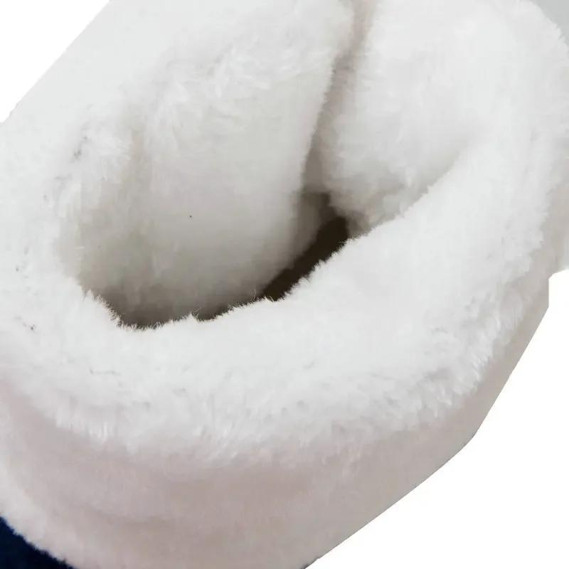 Mode Übergröße 6CM Absätze Damen Mid-Calf Schuhe Komfort Botas Mujer Top Qualität Damen Schneestiefel Warm Dickes Fell Winterstiefel Schuh