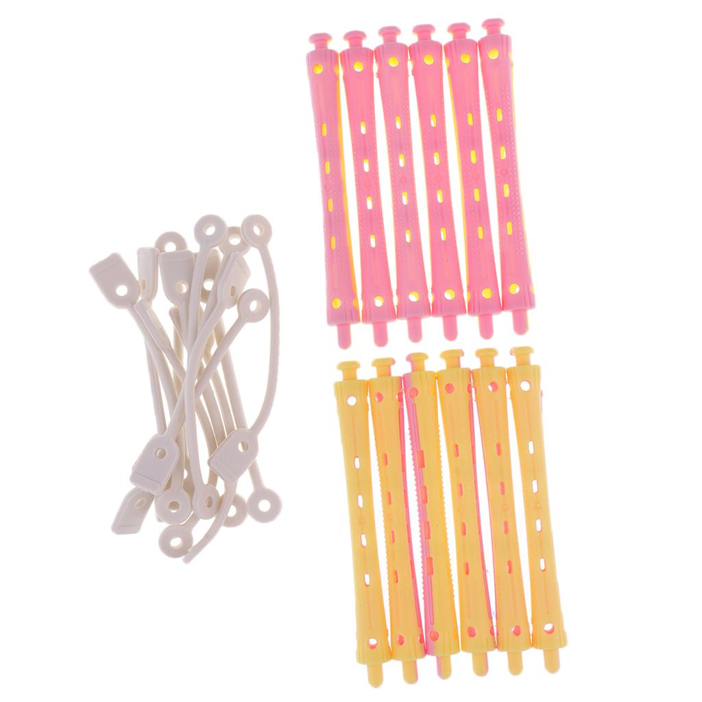 12pcs Hair Curler Clamps Hairdreser Perm Rods Styling DIY 9 X 0.8 Cm