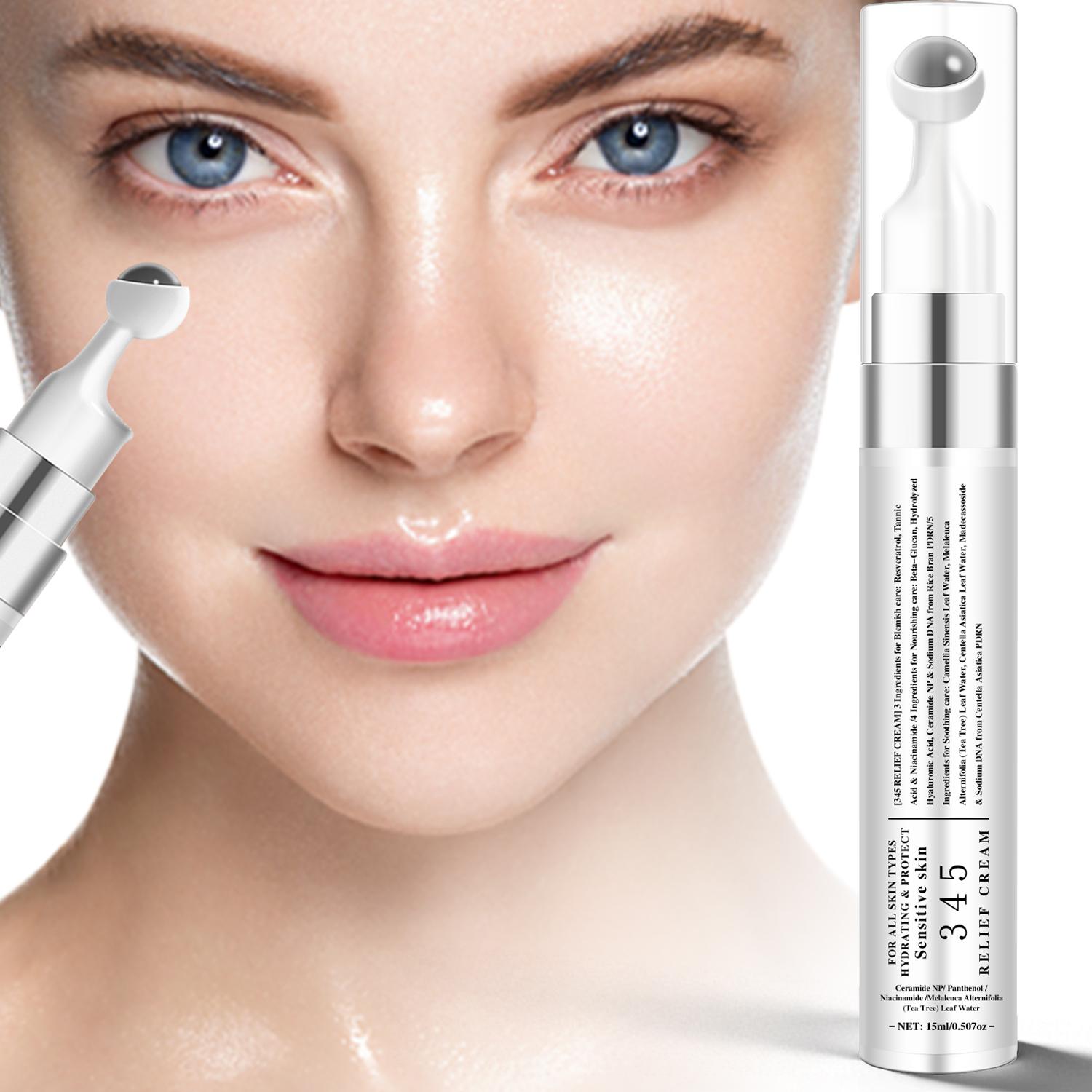 345 Relief Cream-Tighten The Eyes And Hydrate The Eye Area Skin-Relax And Nourish The Skin Around The Eyes-Suitable For All Skin Types, 15ml