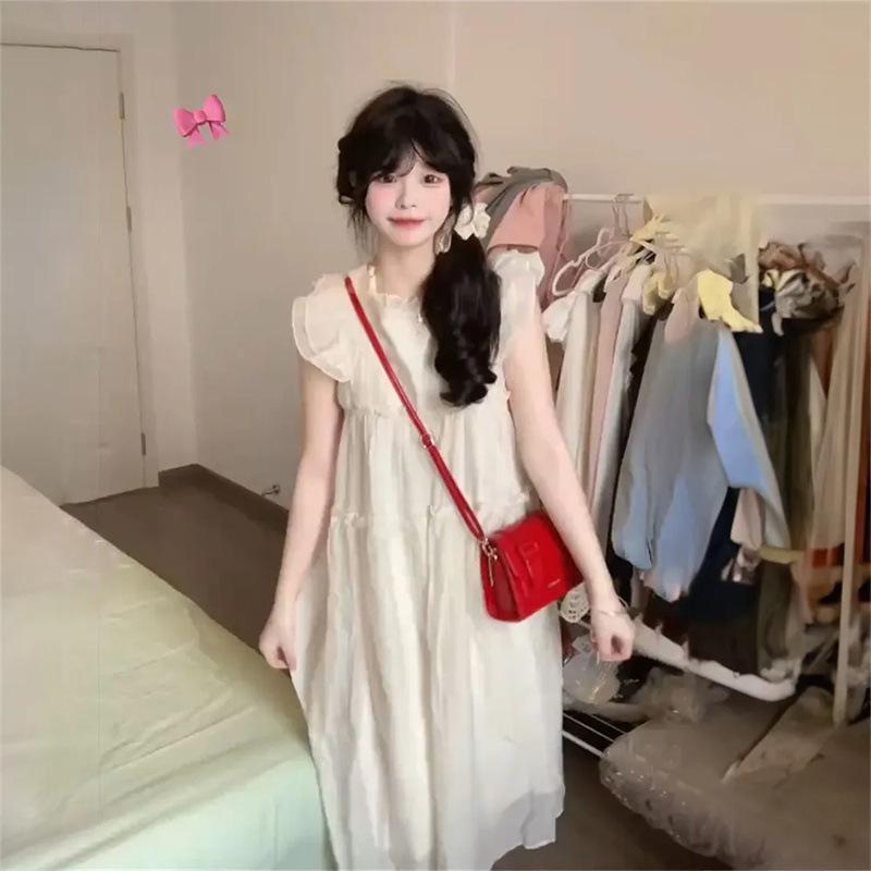 

Платье Чайный перерыв абрикосовое с французскими рукавами-буфами - Коллекция Маленькая принцесса Лето 2025 XXL Premium