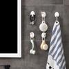 0020 Oval White Sticky Hooks - Strong Plastic Hooks for Festive Use