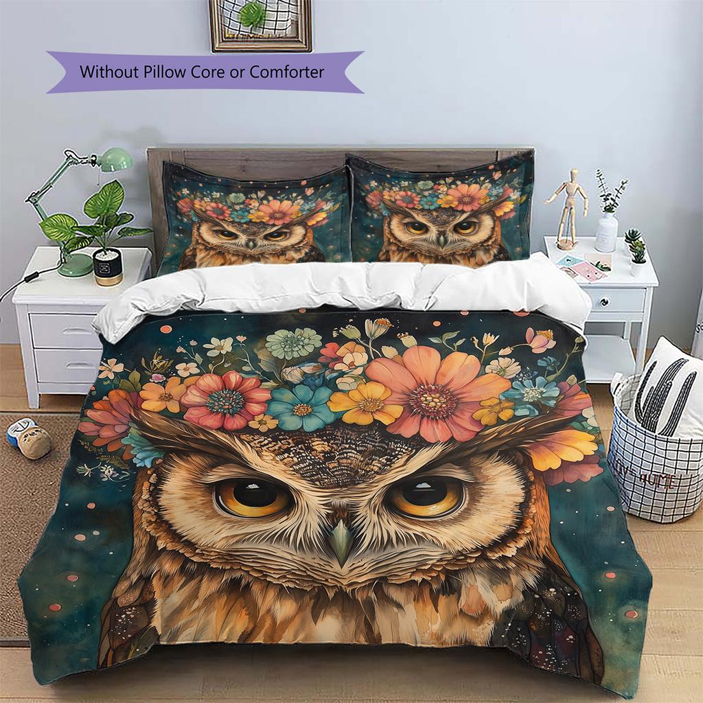 Animal  Pattern Bedding Quilt Set Quilt Cover Pillowcase Home Decoration  Gift (1 * duvet cover + 2 * pillowcase, without core)