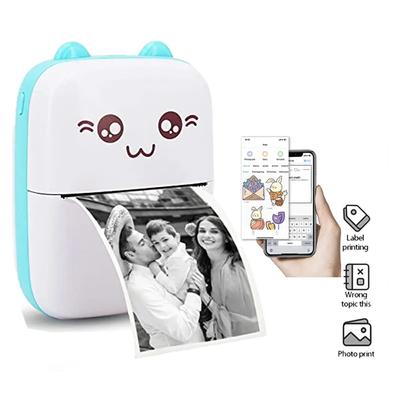 Taşınabilir Termal Yazıcı MINI Kablosuz BT 203dpi Fotoğraf Etiketi Notu USB Kablosu Ile Yanlış Soru Yazdırma Imprimante Taşınabilir