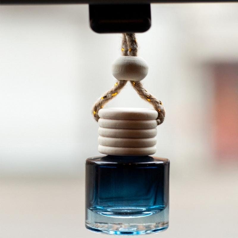 8ML Cylindrical Bottle with Five Wire Lid, Fragrance Car Air Freshener, Essential Oil Diffuser Ornament, 1Pc