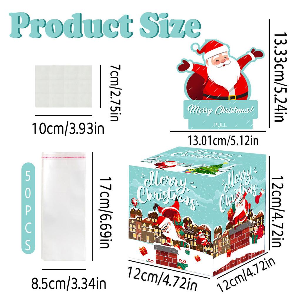 

Christmas Blue Santa Theme Cardboard Gift Box Money Box For Festive Giving Gift