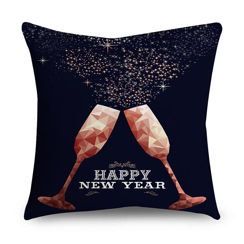 Christmas Decorative Polyester Cushion Cover For Home Tree Gifts Printed Pillow Cover Pillow Case Home Decor Xmas Decoration