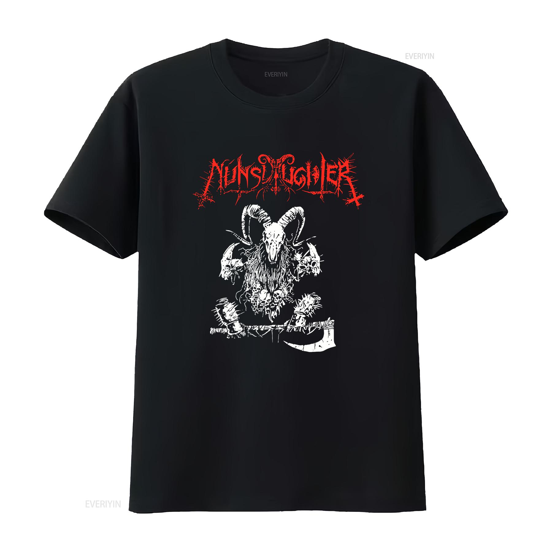 

NUNSLAUGHTER T Shirt Cotton Black Men Full Size S to 5XL DA65 vintage Washed Slightly homme fashion Versatile 4XL