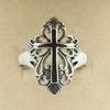 New European and American Copper Geometric Hollow Cross Ring Opening Adjustable Jewelry