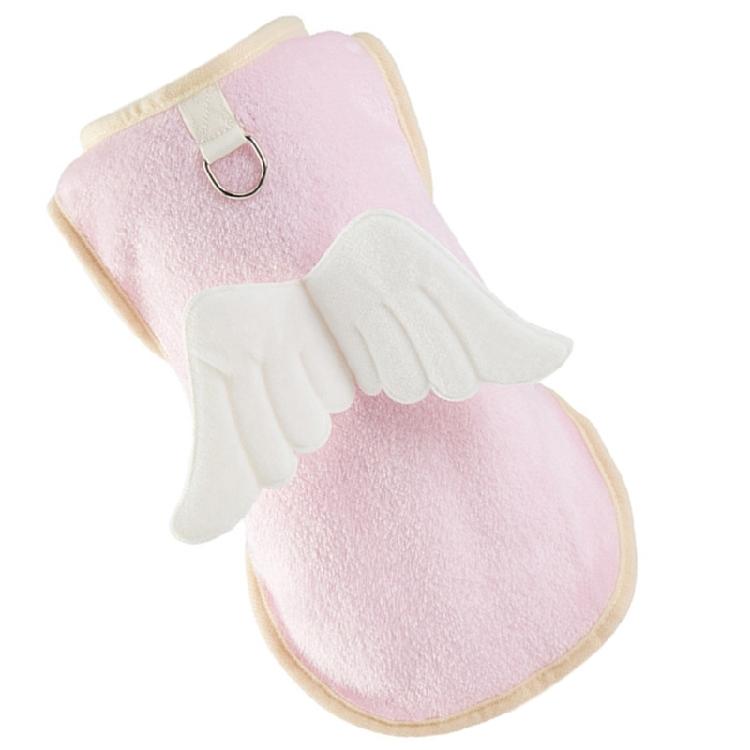 Hundeweste Frühling Flauschiger Stoff mit Cartoon-Flügel Pullover Mantel Kleidung Bekleidung