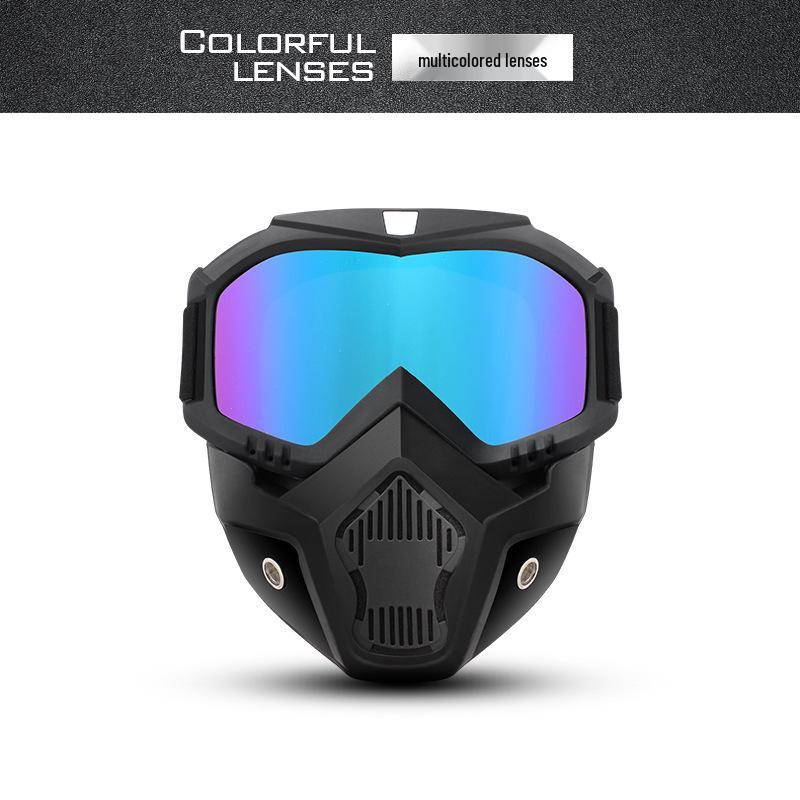 Full Face Motorcycle Helmet Goggles: Windproof, Sandproof, UV Protection