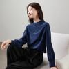 SOFSIL Women's Round Neck Long Sleeve Silk Blouse