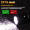 EF09 IP65 Rechargeable EDC Flashlight LED Torch Outdoor Light for Camping / Night Walk with Power Indicator