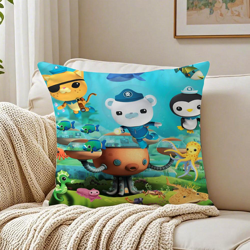 

Cartoon Animation Cute The OOctonauts Cushion Cover Linen Pillowcase Soft for Sofa Bed Home Room Decor 30x30cm