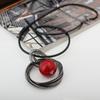New Circles Simulated Women Black Chain Maxi Necklace Fashion Jewelry Wholesale Gift Red White Pearl Ball Pendant Long Necklaces