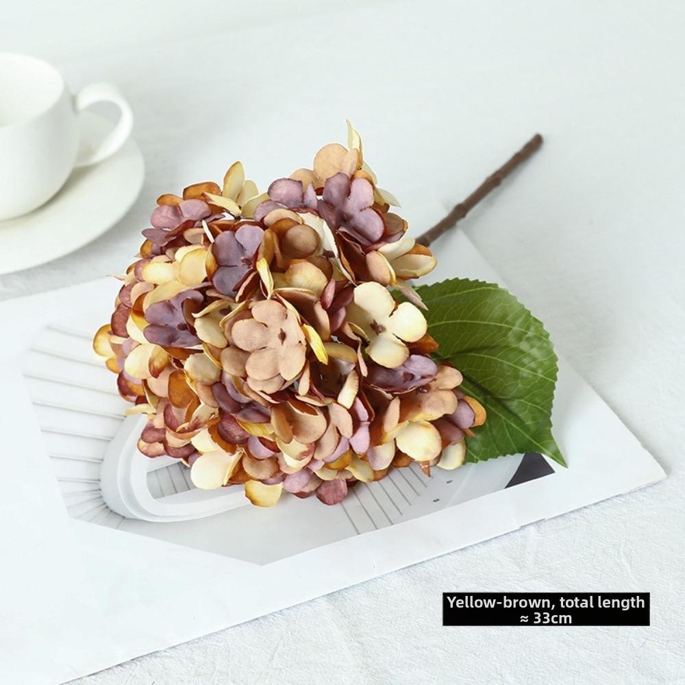 1/2/5Pcss 33cm Simulated Flower Lifelike Fake Flowers New Artificial Hydrangea  for Home Room Decor