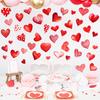 Valentine Checkered Hearts PVC Wall Sticker Self-Adhesive Removable for Home Decor