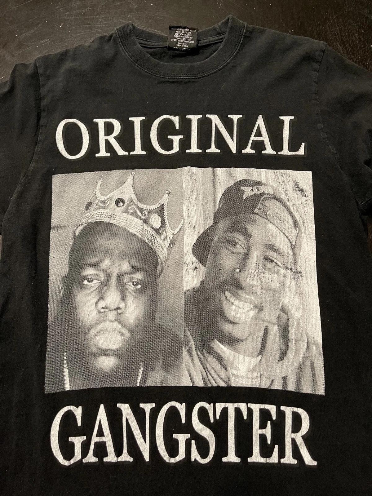Винтажная футболка Tupac / Biggie Летающая Лошадь, Черная, Размер: Средняя 3XL