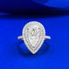Jewelry Full Diamond Pear Shape 7 * 11 High Carbon Diamond Ice Flower Water Drop Ring Ring