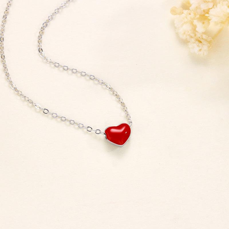 

Ожерелье Love женская личность ниша дизайн чувство двухцветный один два носить темперамент ключичная цепочка женская