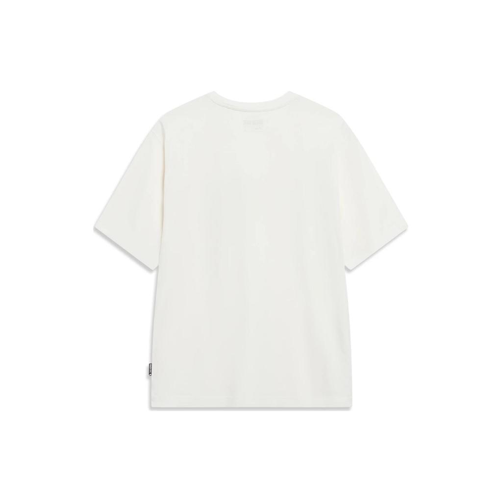 Li Ning Drop Shoulder Sleeve T Shirt Men's Ivory AHST283-5