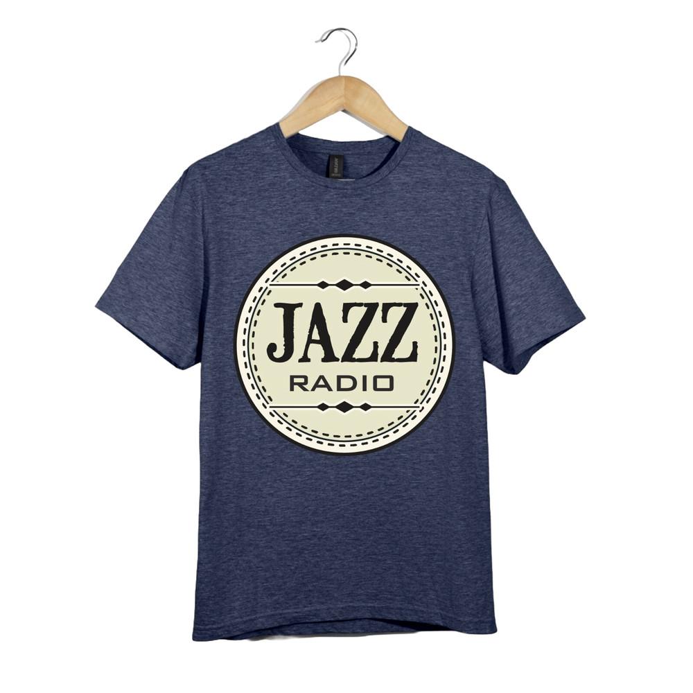 

Jazz Radio T-Shirt | Vintage Circular Logo Tee | Retro Music Station Design M